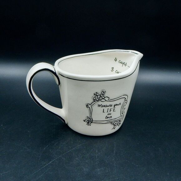 Katie Mandy Measure Your Life With Love Measuring Cup 1-4 Cup Pint Quart - Picture 1 of 10